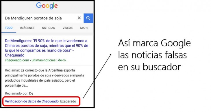 GOOGLE AVISA NOTICIAS FALSAS O EXAGERADAS