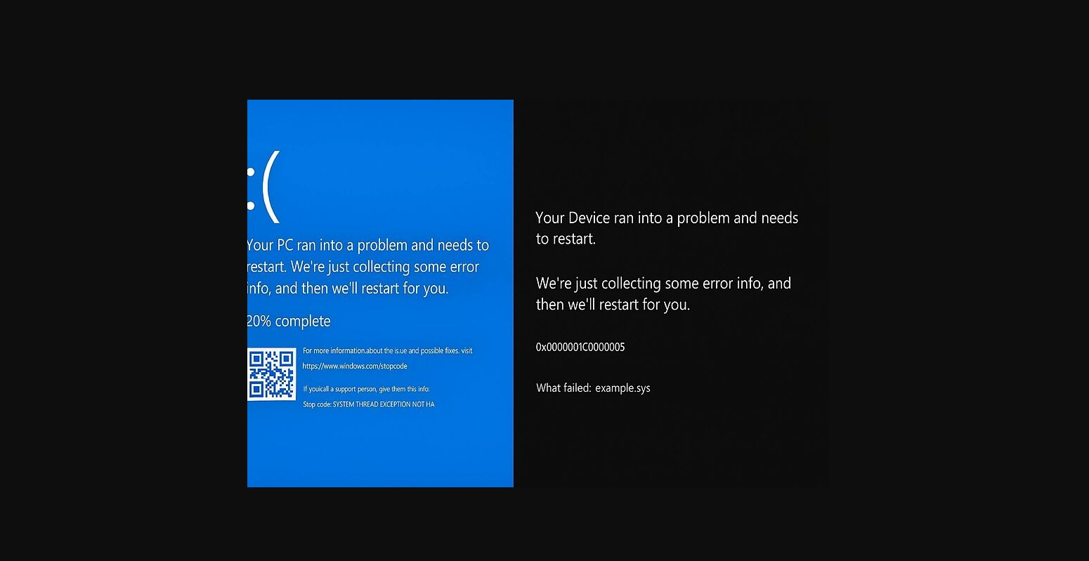 ADIOS PANTALLAZO AZUL, AHORA HAY NUEVO MENSAJE DE ERROR